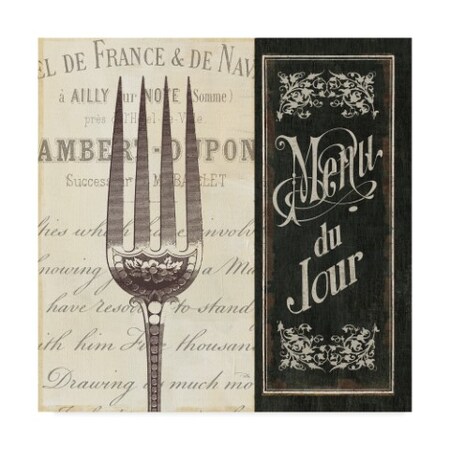 Trademark Fine Art Pela Studio 'French Menu Ii' Canvas Art, 35x35 WAP05565-C3535GG